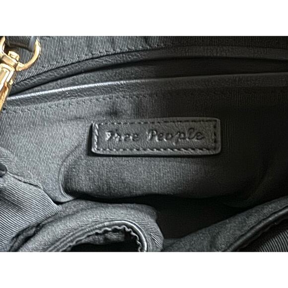Free People Black Crossbody Bag with Tortoiseshell Ring - Picture 8 of 8